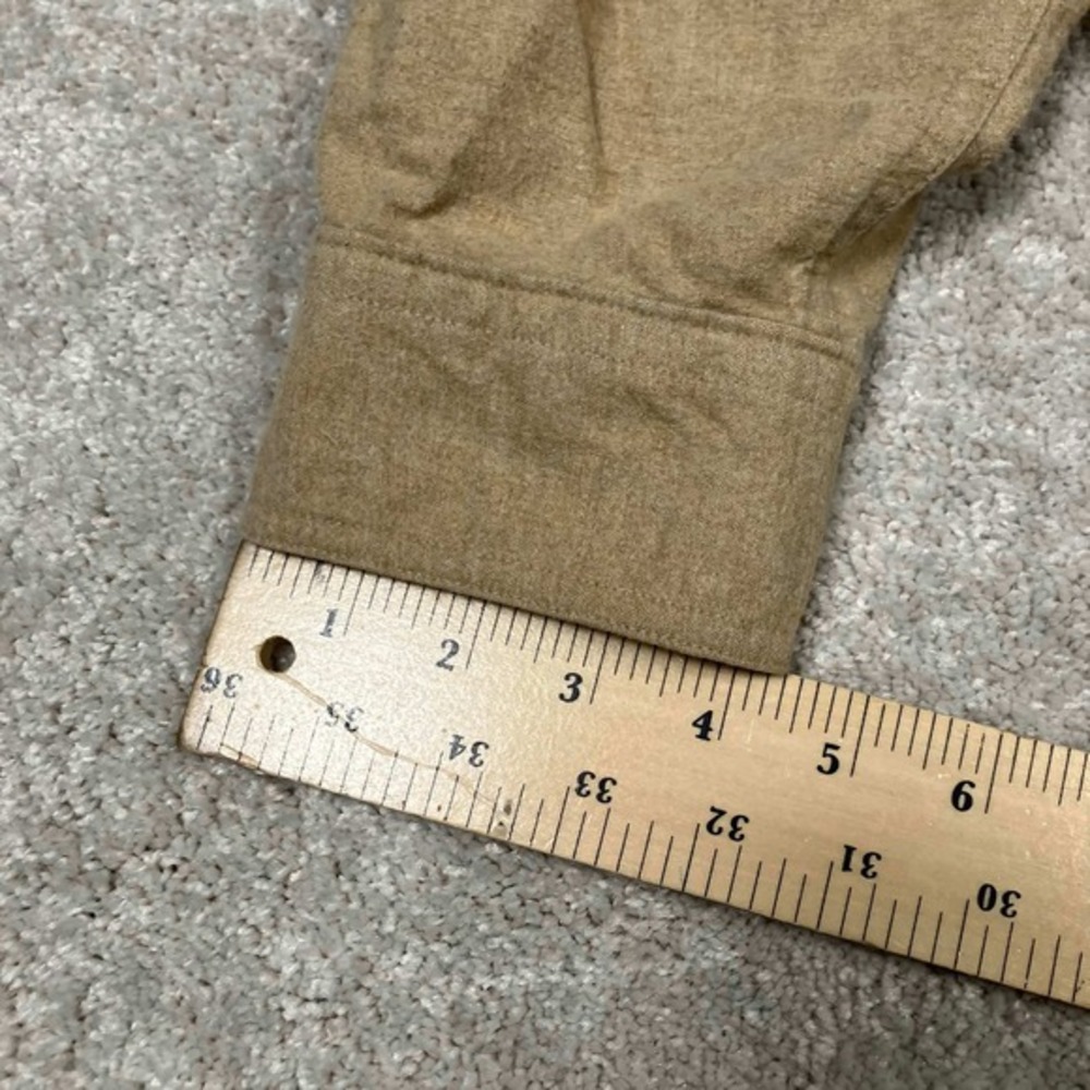 VTG Woolrich Shirt Mens XL Beige Flannel Long Sleeve Button Front Outdoor Casual - Picture 10 of 11